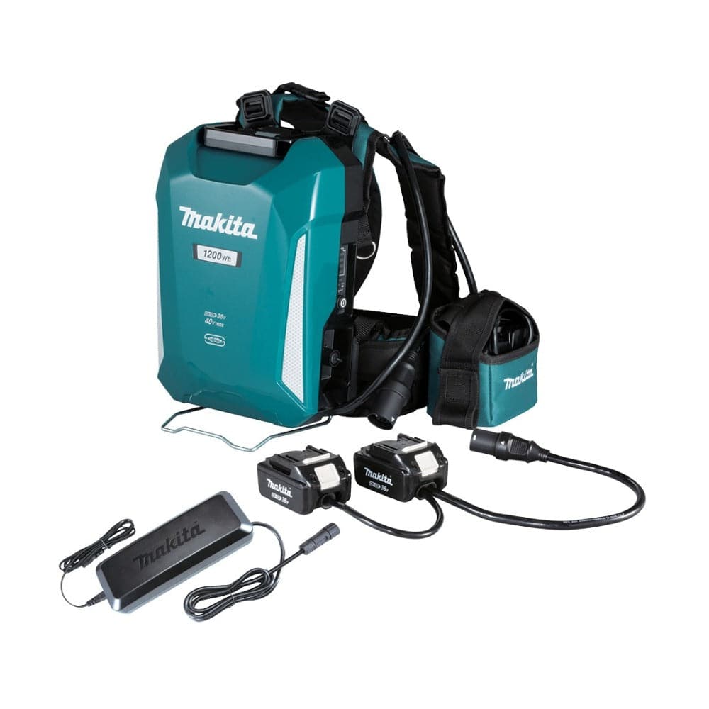Makita PDC1200A01 36V (18Vx2) & 40V XGT Cordless Portable Backpack Battery Power Supply Kit