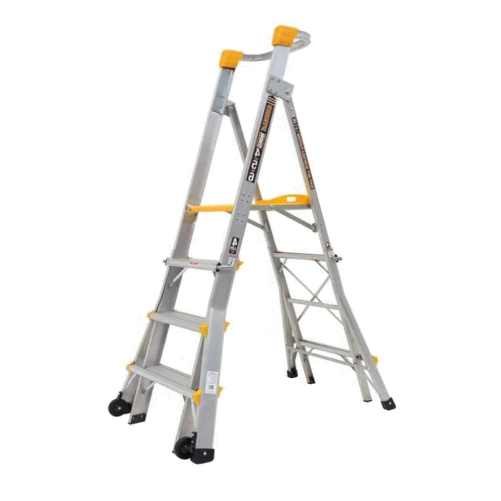 Gorilla PL0406-HD 1.2m -1.8m 180kg Aluminium Heavy Duty Adjustable Platform Ladder