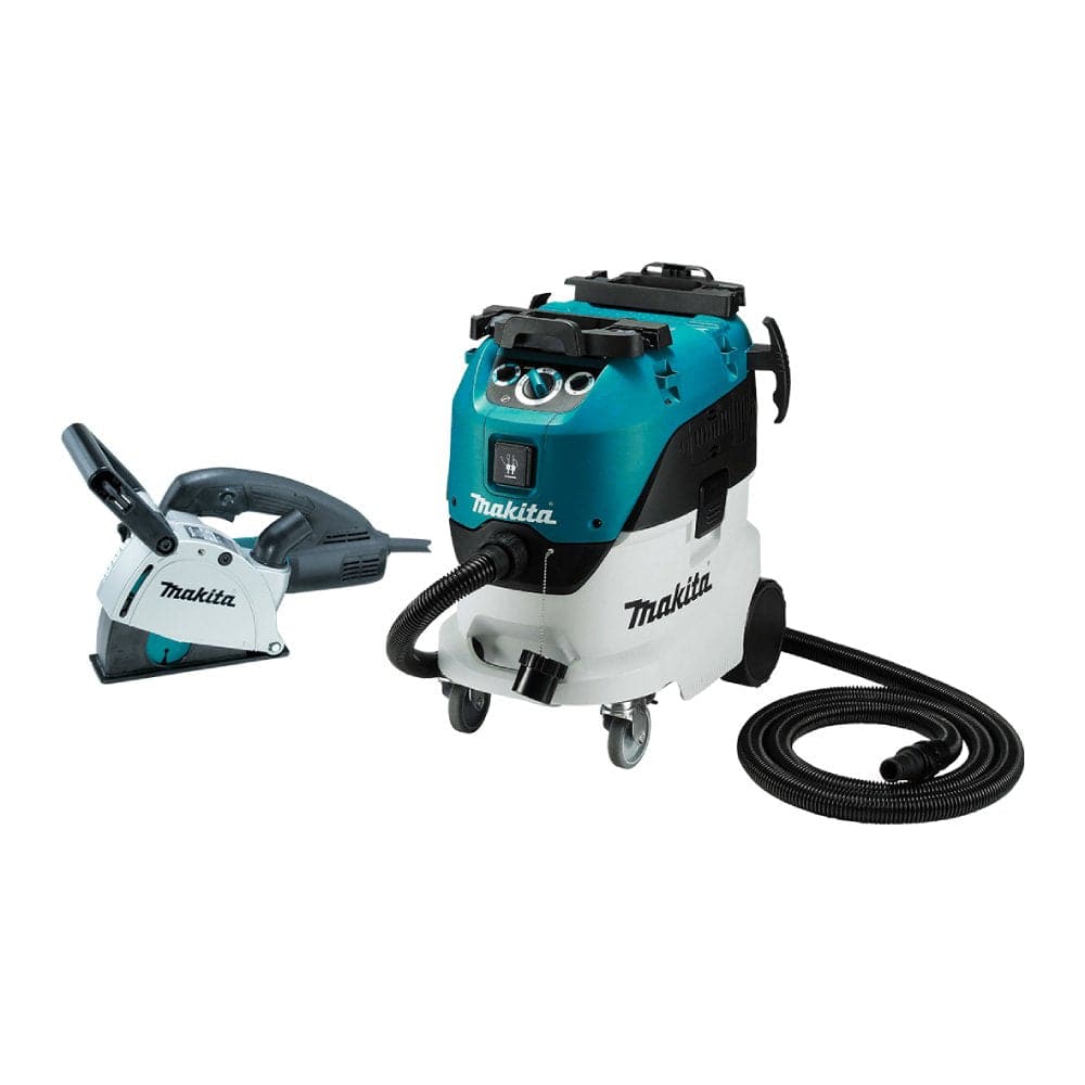 Makita SG1251J-VC42M 125mm (5") 1400W Wall Chaser & 42L M-Class Wet & Dry Dust Extractor