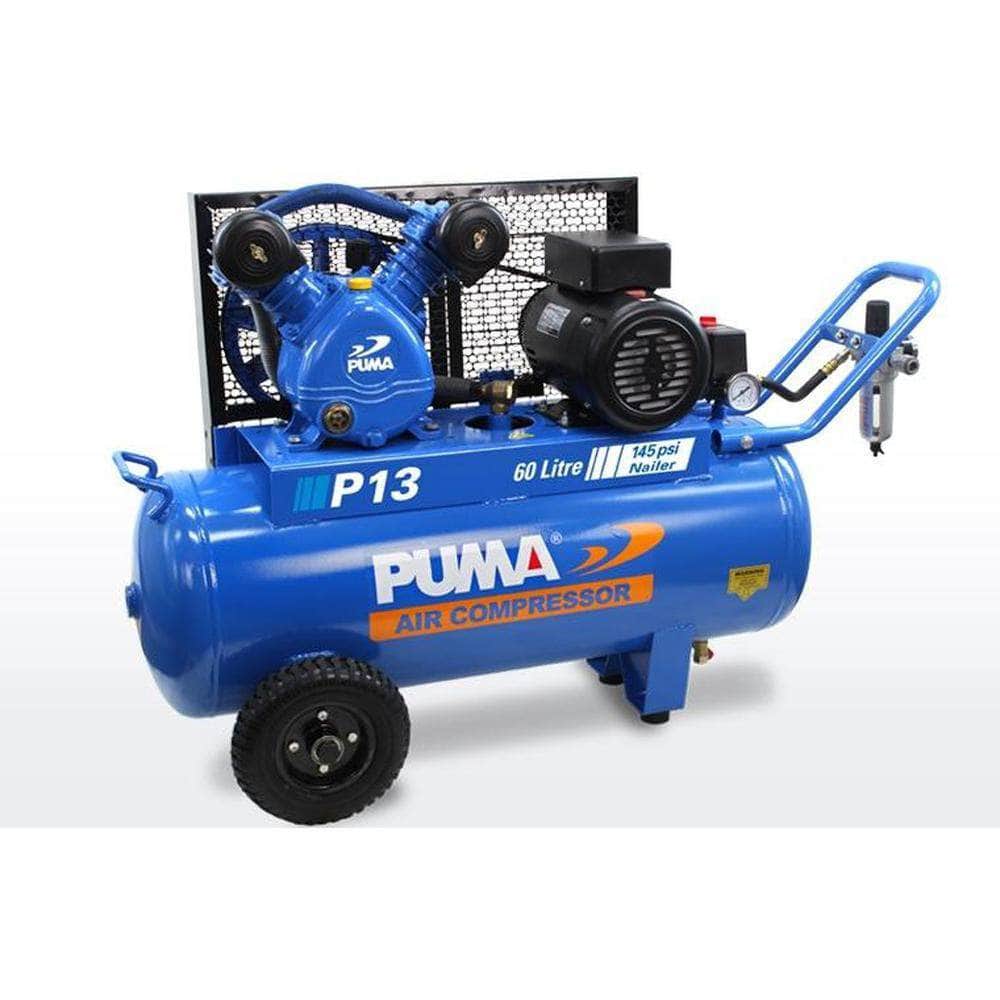 Puma P13 60L 2.2HP 1.65kW 240V 10Ah Belt Drive Air Compressor