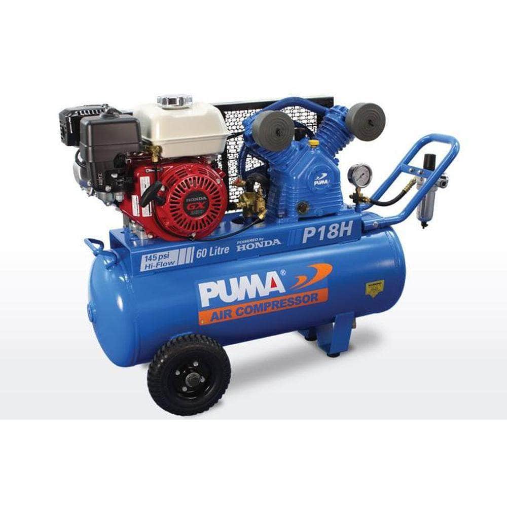 Puma P18H 60L 6.5HP Honda GX200 Petrol Belt Drive Air Compressor