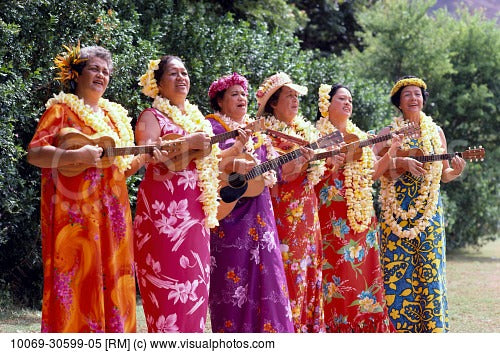 Hawaiian Women in muumuu's