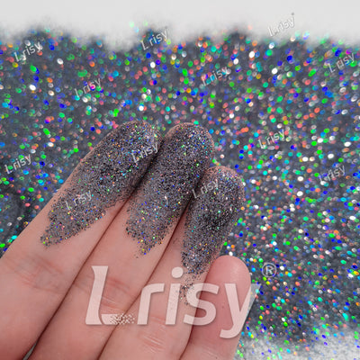 Silver Holographic Bulk Glitter - GL07 Silver Prism Extra Fine Cut .008