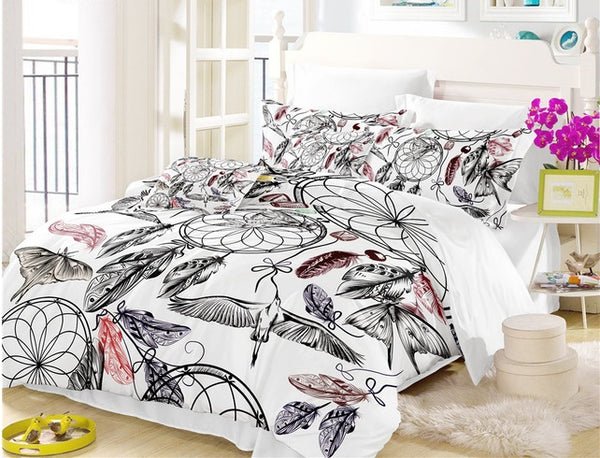 Dream Catcher Comforter Bedding Sets White Duvet Cover Queen