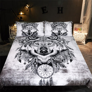 Tribal Wolf Bedding Setn Dreamcatcher Duvet Cover Set Nativesstuff