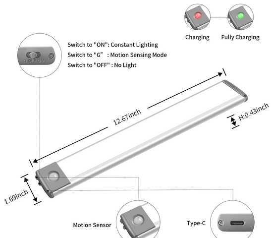 ambient lighting, ambient light, ambient lights, battery under cabinet lighting, closet LED light, light for closet, motion sensor closet light, under cabinet lighting, under counter cabinet lights