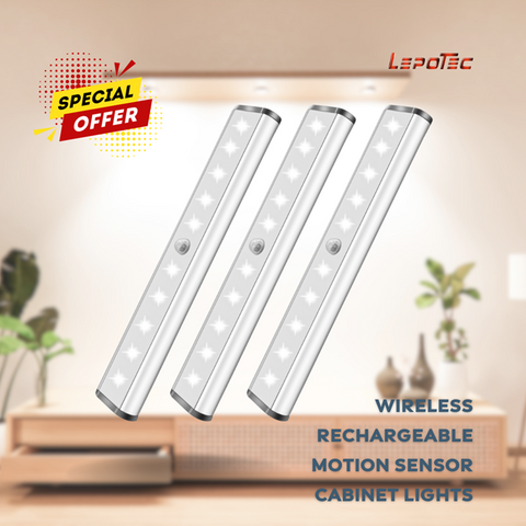 Lepotec's 10-LED cabinet lights product blog image