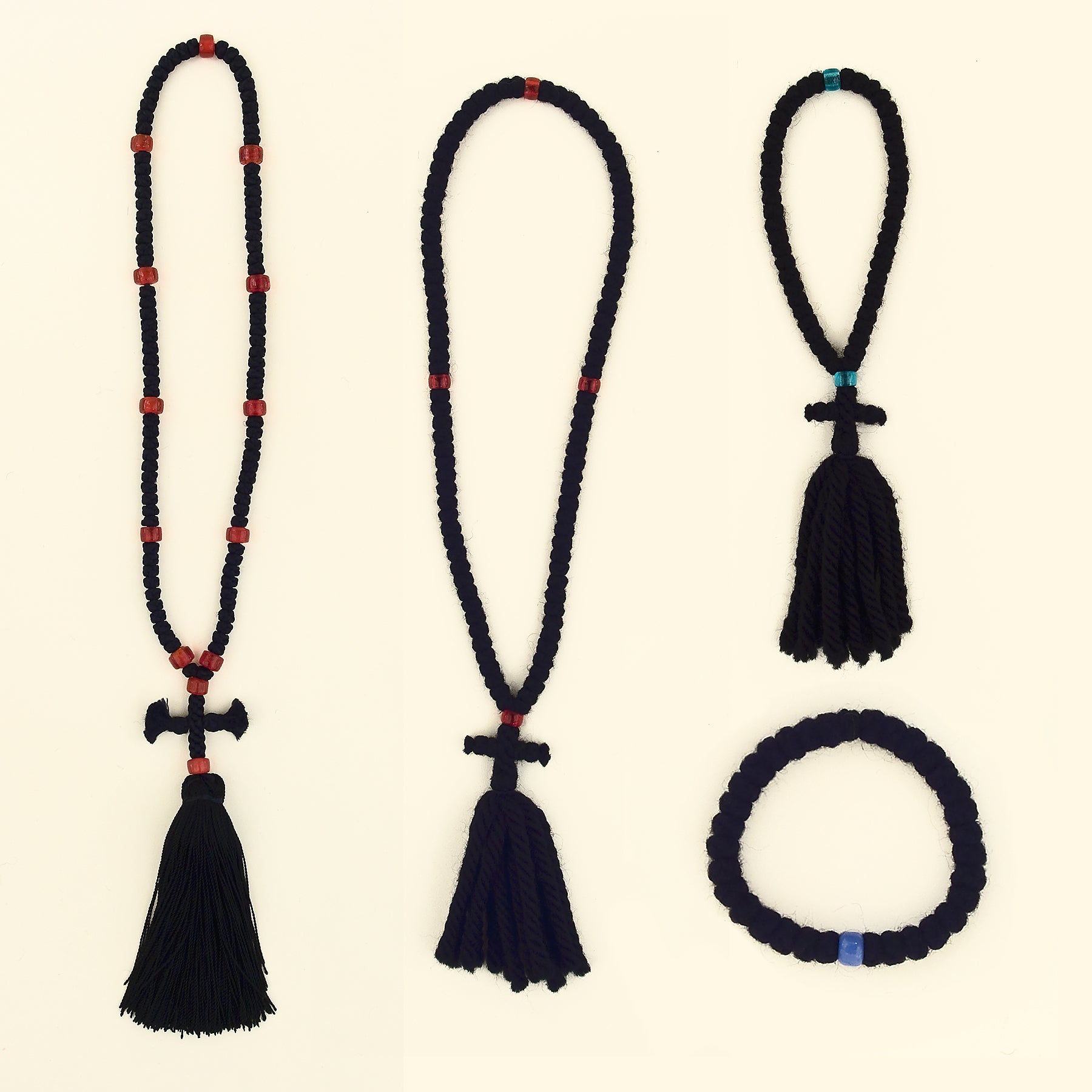 Orthodox Wool 100 knots Prayer Rope handmade by nuns (JP-124