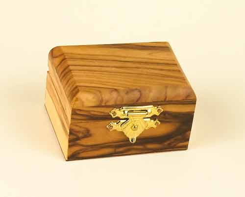 Small Olive Wood Jewelry Box