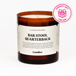 BAR STOOL QUARTERBACK CANDLE