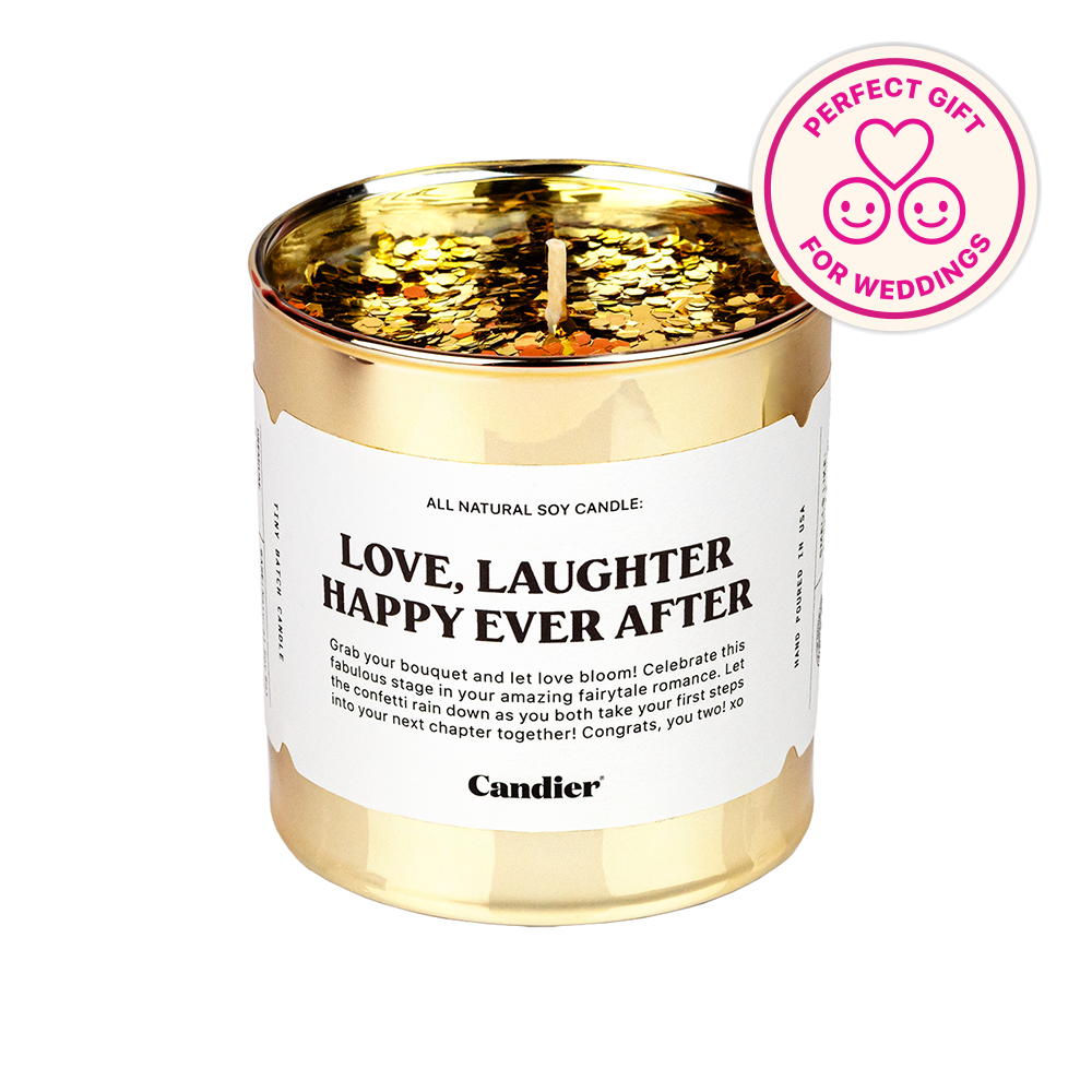 LOVE LAUGHTER HAPPY EVER AFTER CANDLE