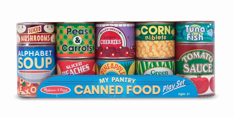 pretend play canned food