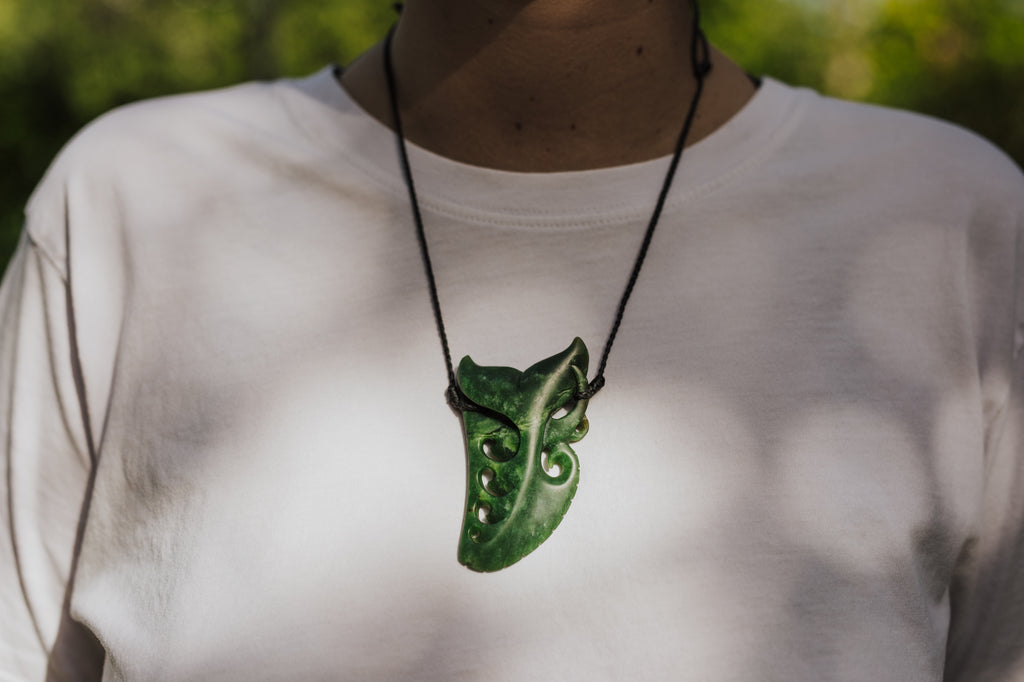 Greenstone Tooth Necklace