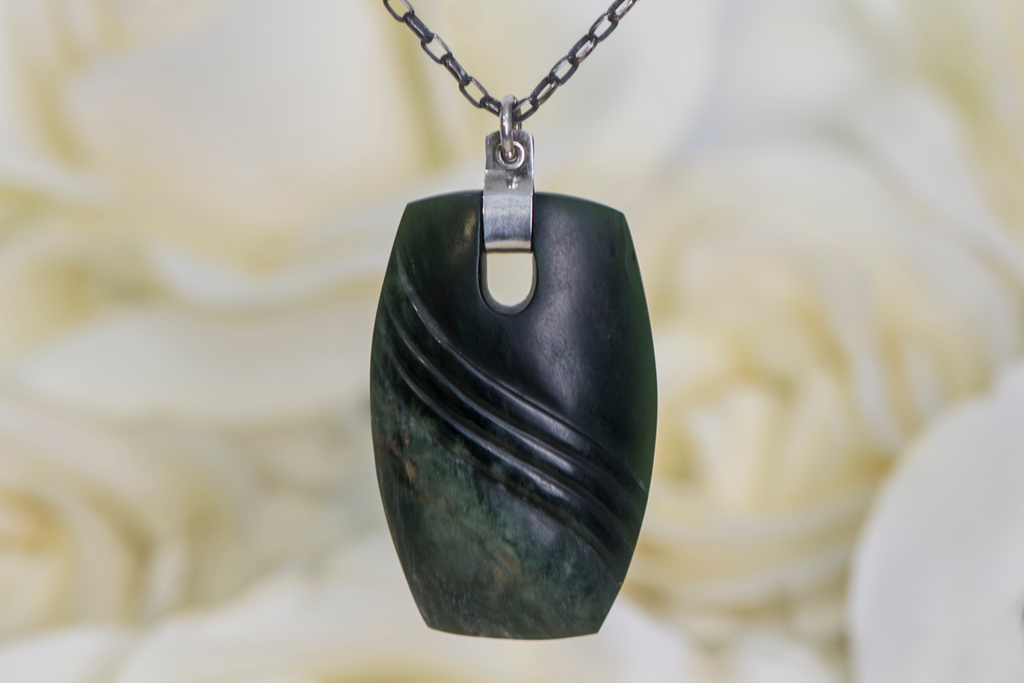 greenstone silver jewellery necklace by Josey Coyle
