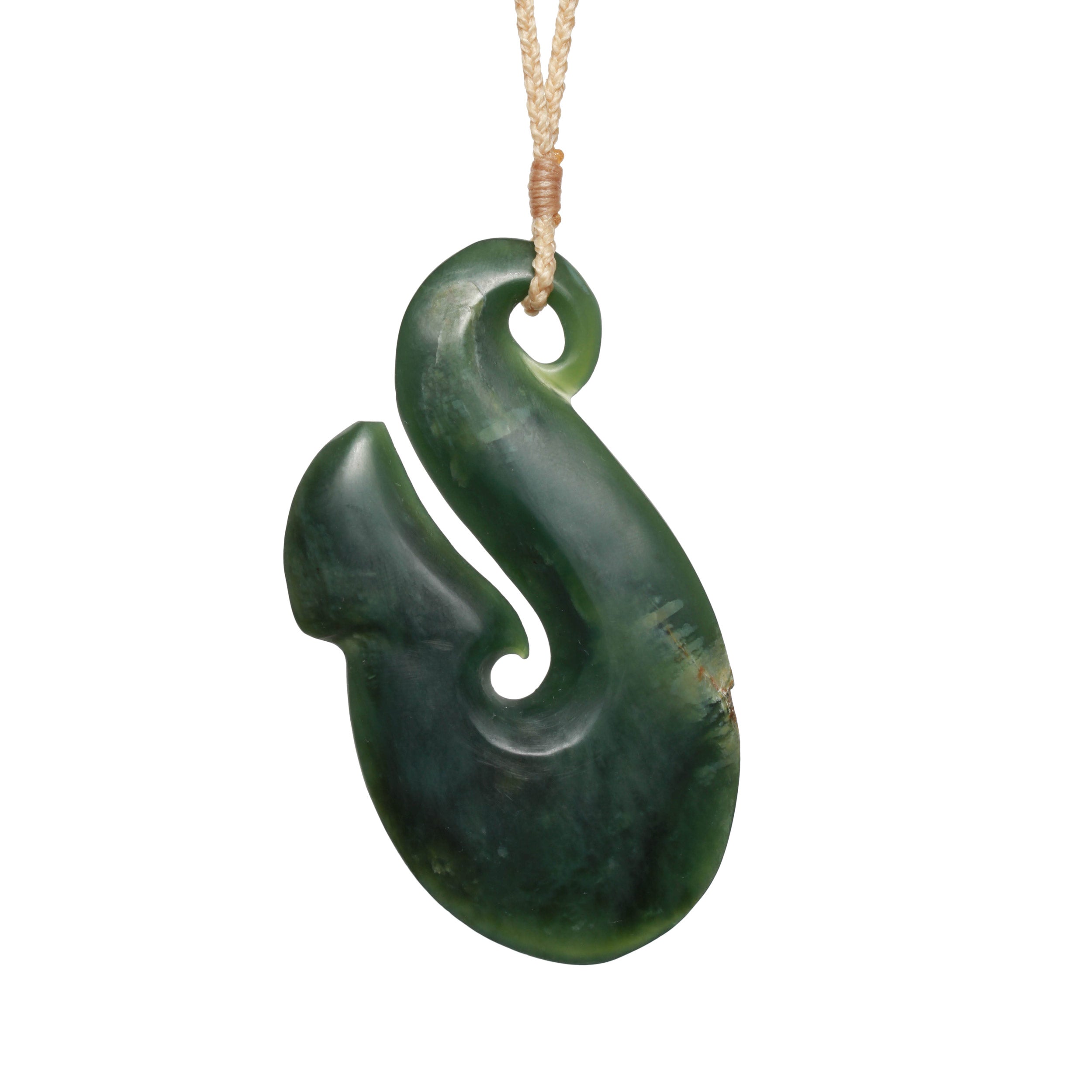 Canadian Jade Spiral Hook Necklace