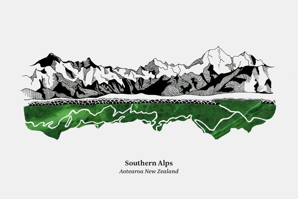 Home of Pounamu. The Southern Alps, New Zealand