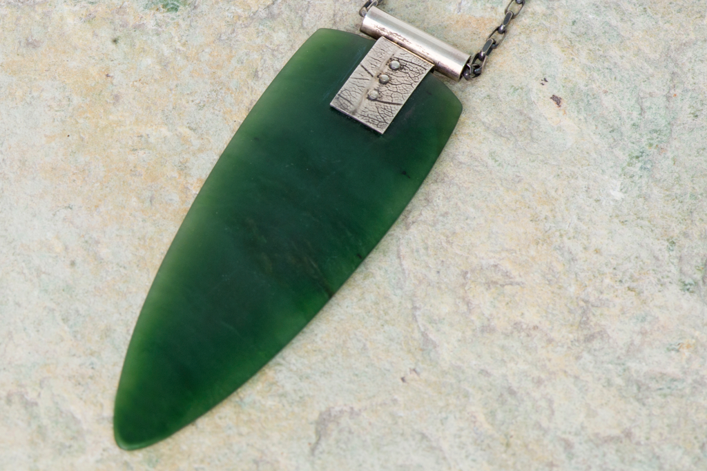 Josey Coyle Greenstone tooth necklace