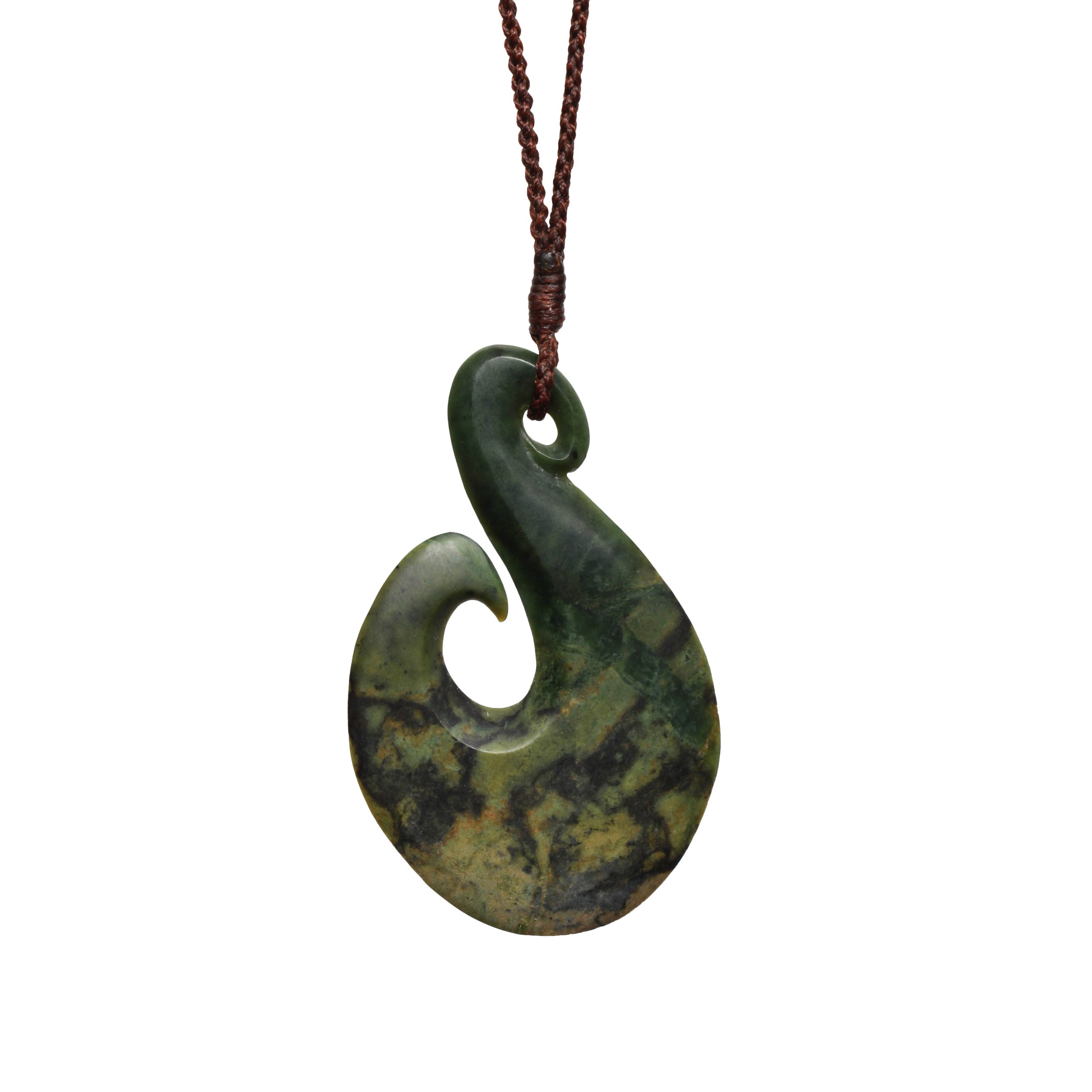 Buy Large Genuine Jade Maori Fish Hook Pendant Necklace, Natural Jade Fish  Hook Charm, Carved Jade Fish Hook, Gift, Parent, Good Luck Pendant Online  in India 