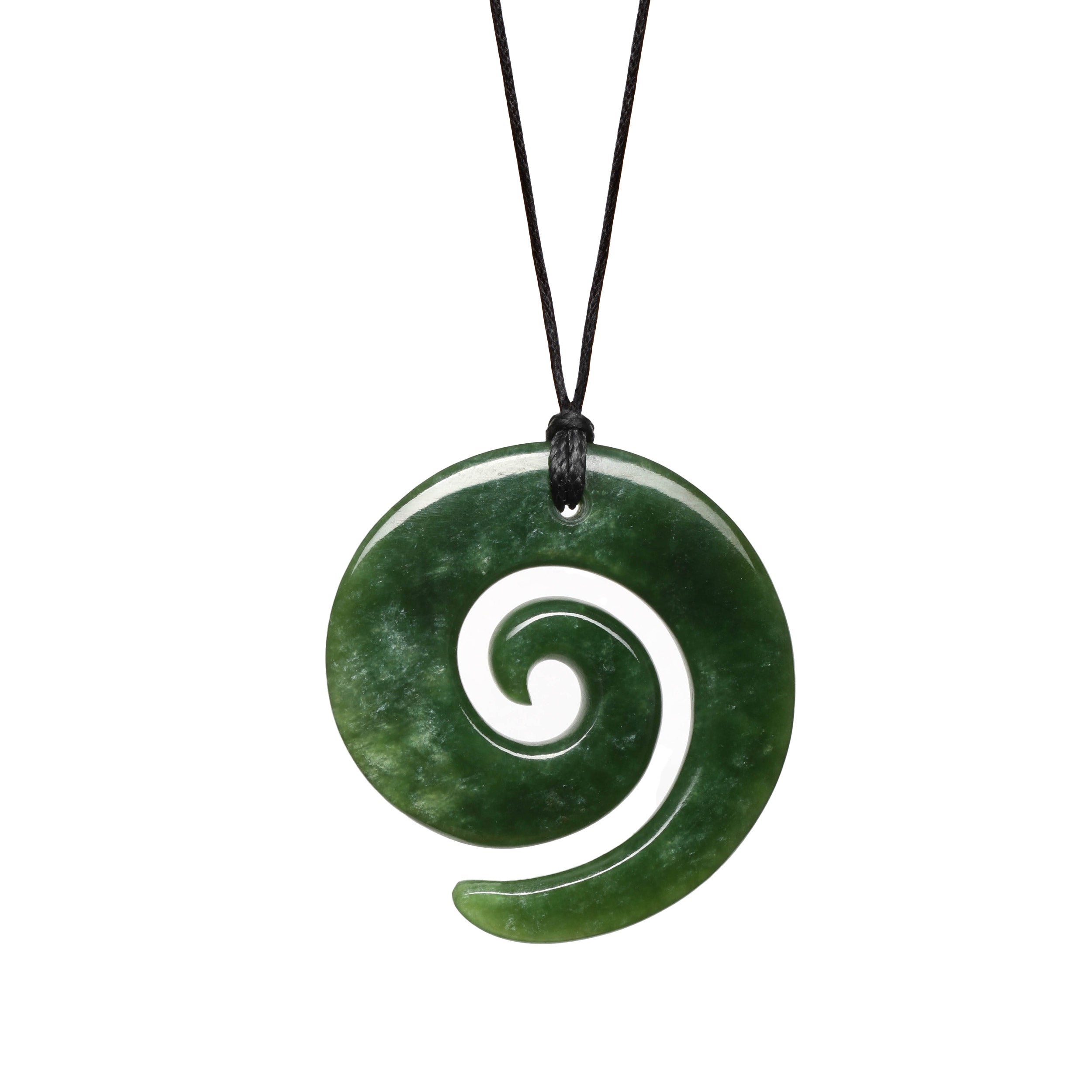 New Zealand Greenstone Open Koru Necklace | Mountain Jade NZ