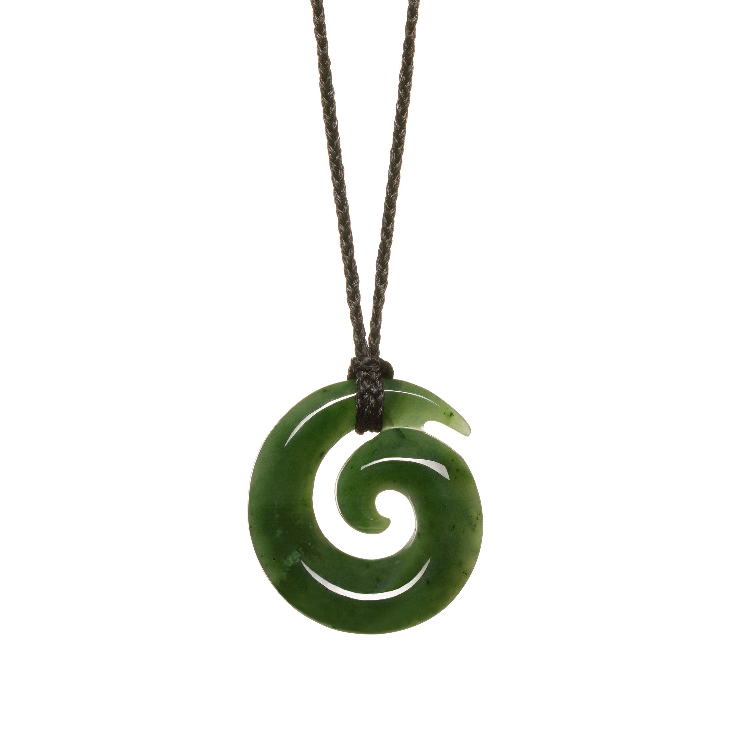 Canadian Jade Spiral Hook Necklace