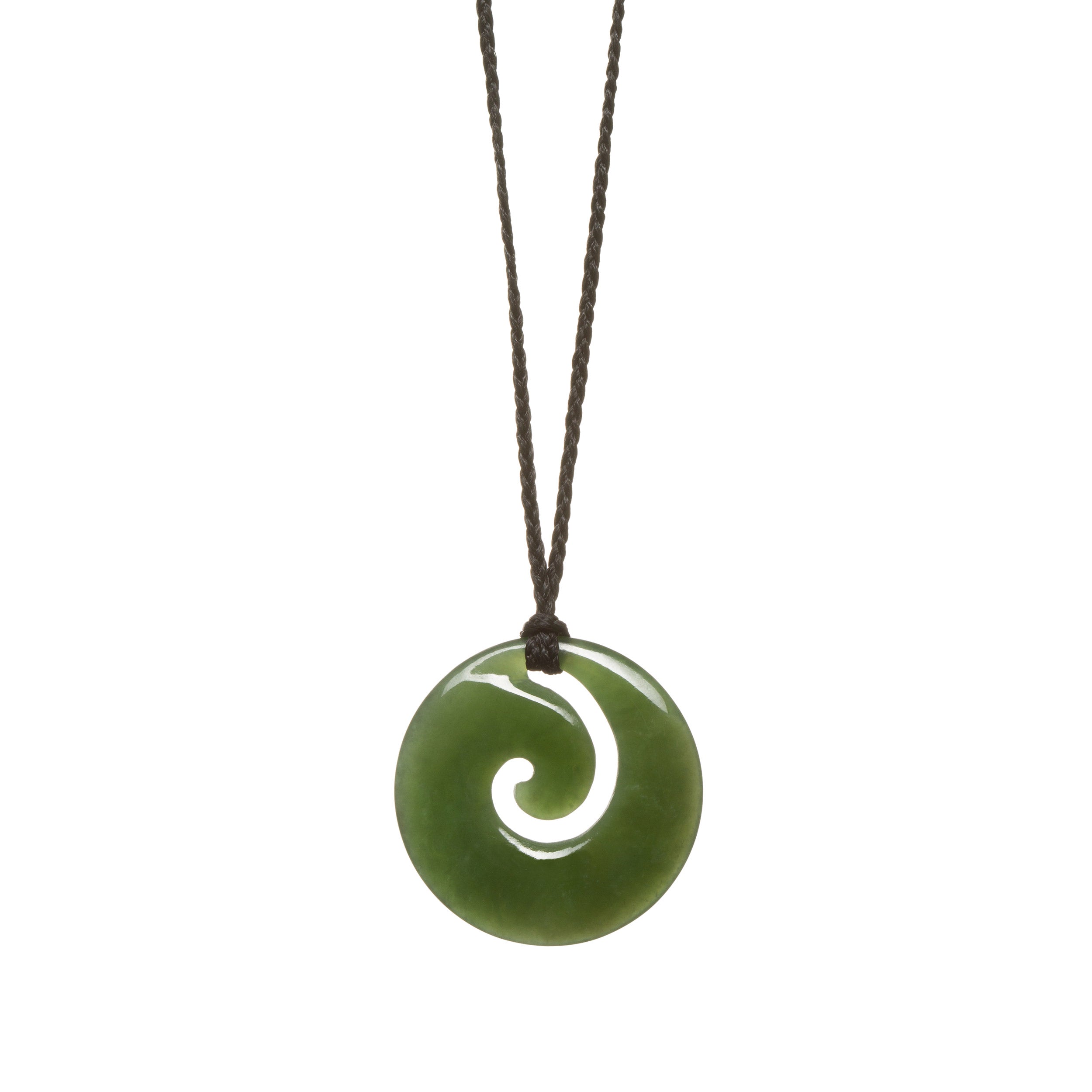 New Zealand Pounamu Closed Koru Necklace | Mountain Jade NZ