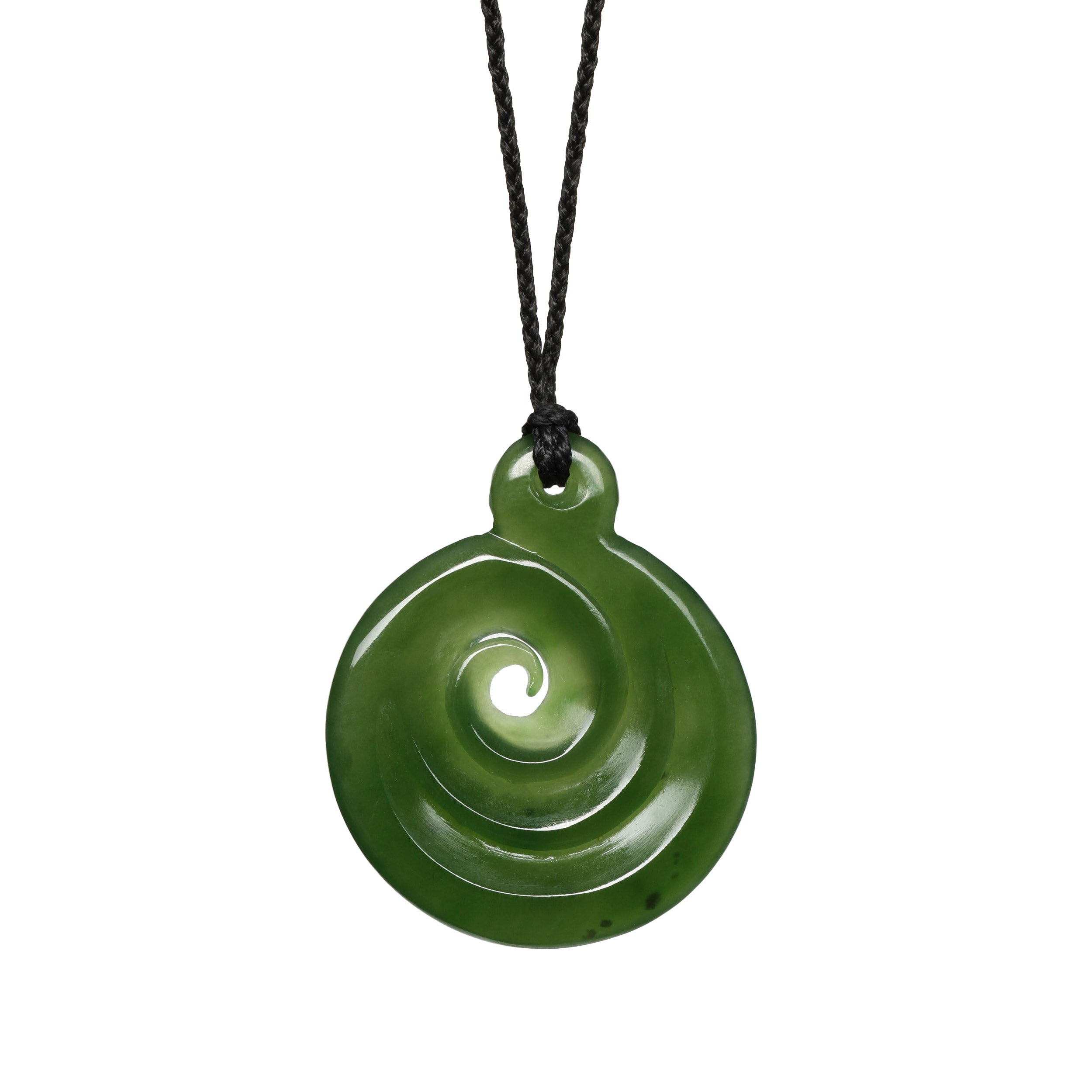 New Zealand Pounamu Koru Spiral Necklace