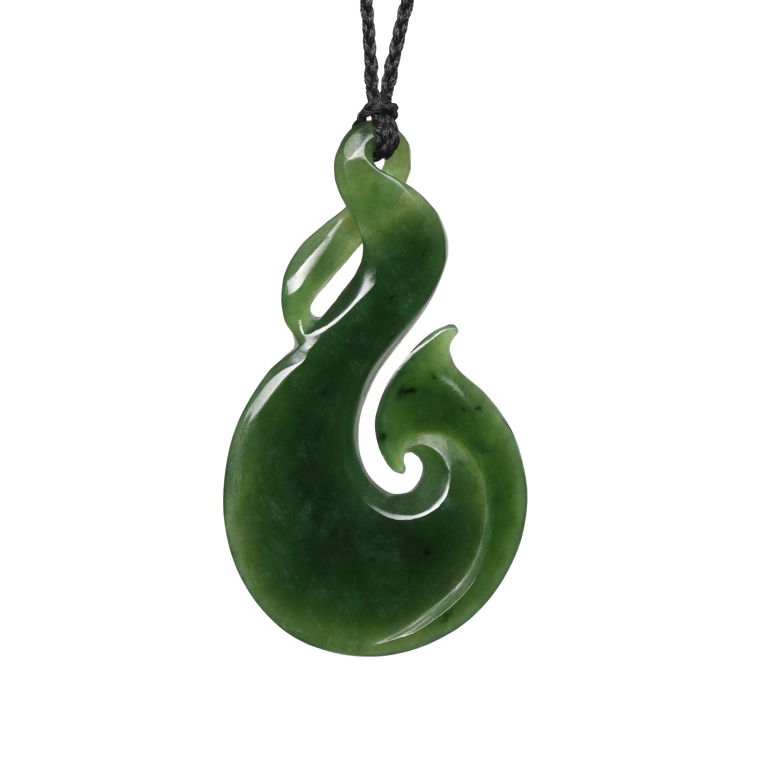 New Zealand Pounamu Hei Matau with Twist