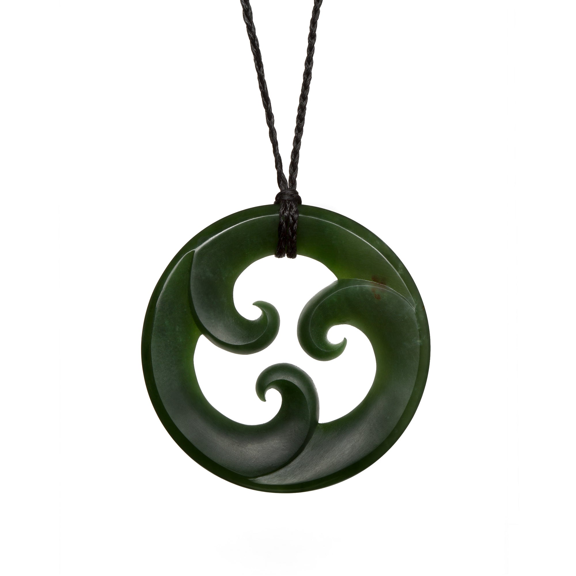 New Zealand Pounamu Triple Koru Pendant | Mountain Jade NZ