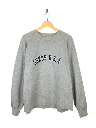 Guess Sweatshirt Crewneck Big Logo Guess Sweatshirt Pullover Women Size  Large -  Canada