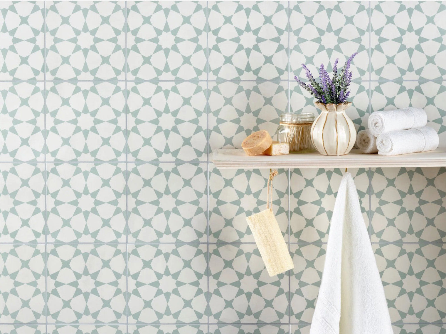 cement tile bathroom wall installation - floor & decor picture