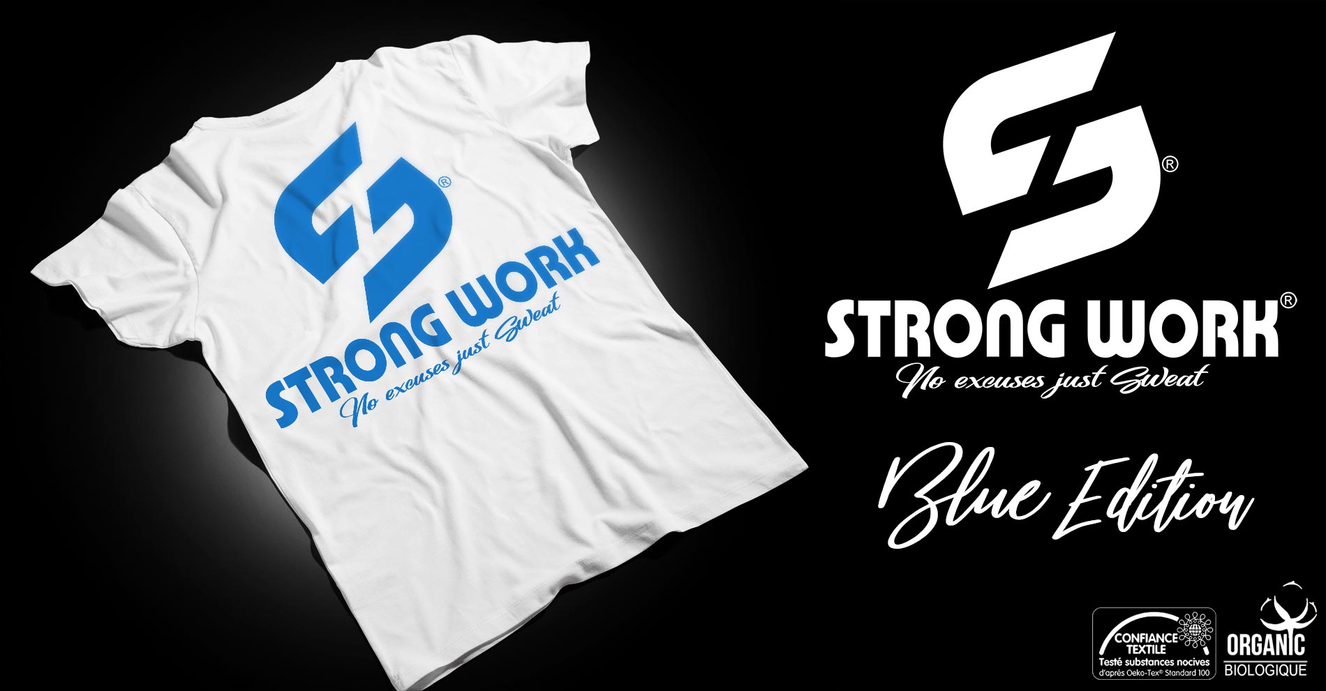 T-SHIRT EN COTON BIO STRONG WORK ORIGINALS BLUE EDITION POUR FEMME