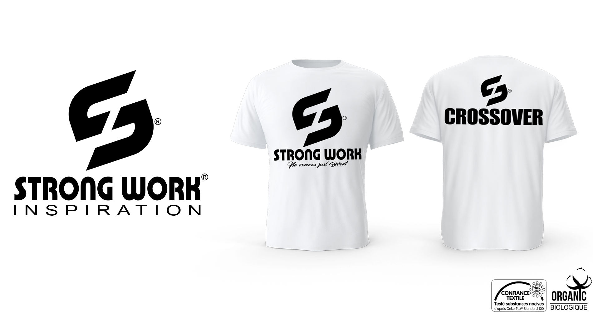 T-SHIRT BIO STRONG WORK CROSSOVER POUR HOMME