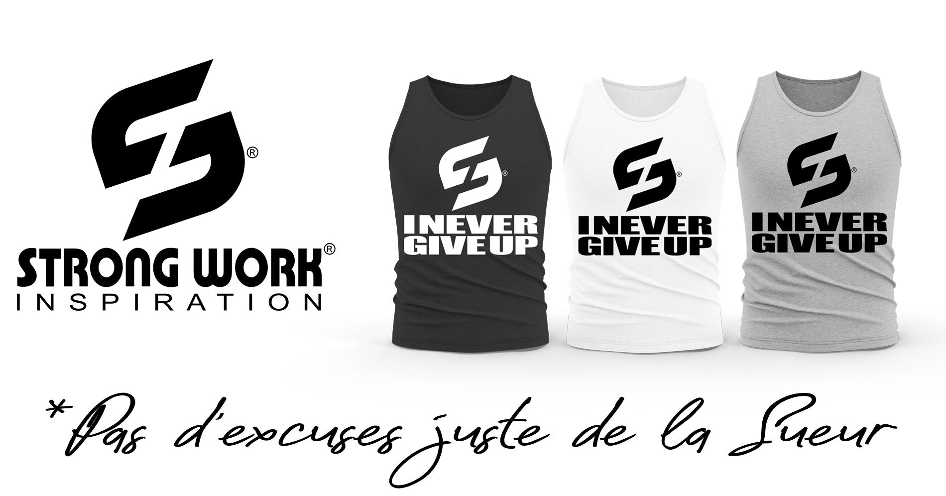DEBARDEUR STRONG WORK I NEVER GIVE UP POUR FEMME