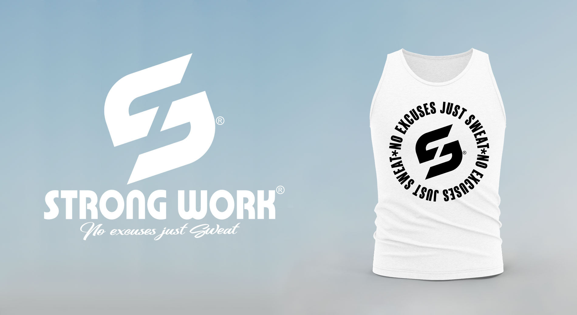 STRONG WORK SPORTSWEAR - DEBARDEUR STRONG WORK NO EXCUSES JUST SWEAT POUR HOMME