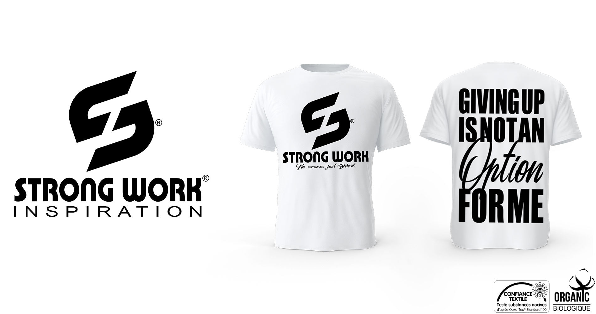 T-Shirt Strong Work GIVING UP IS NOT AN OPTION FOR ME pour Homme