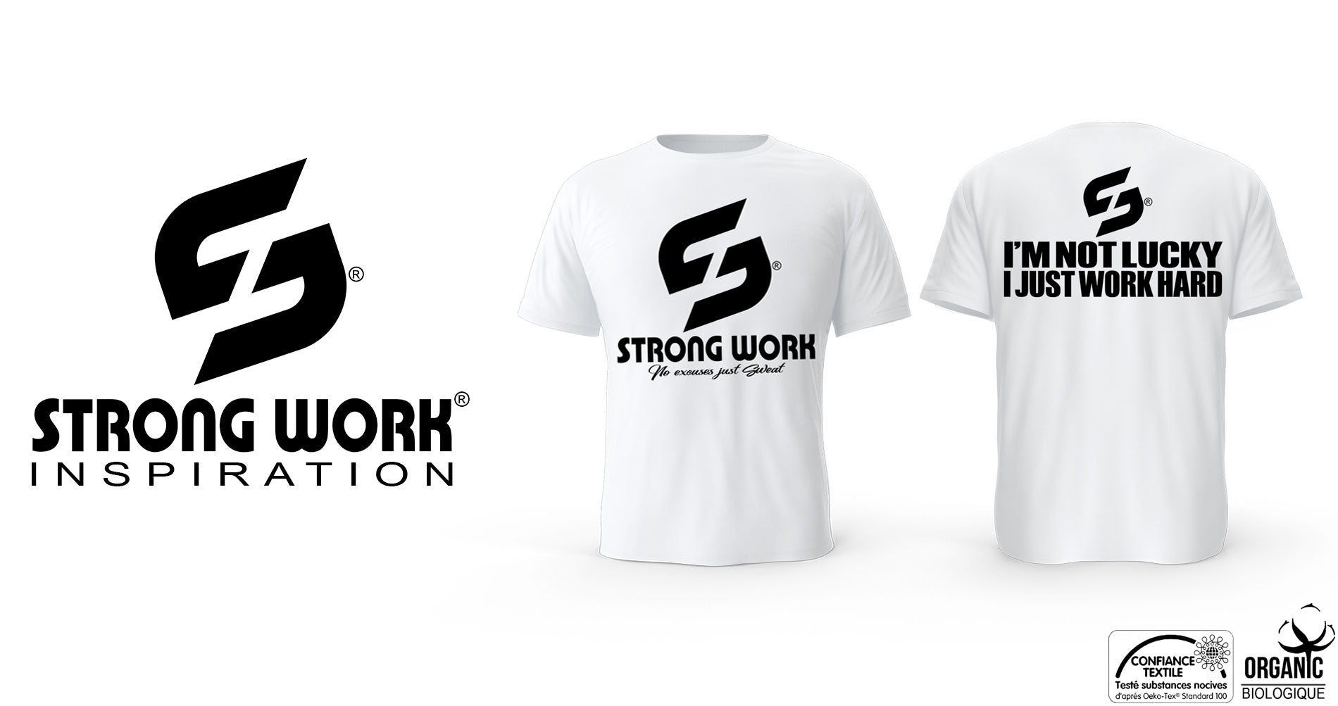 T-SHIRT STRONG WORK POUR HOMME I'M NOT LUCKY