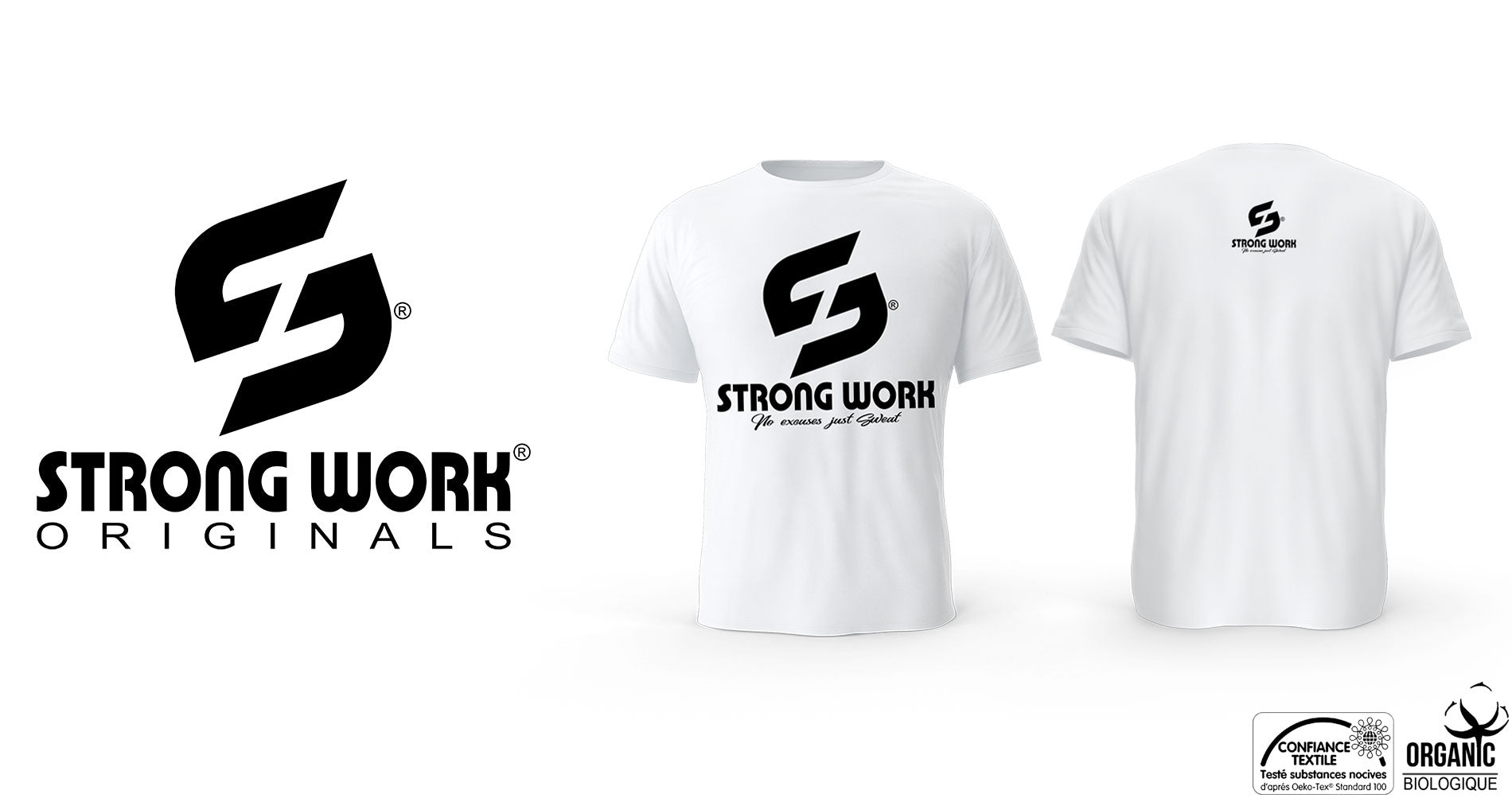 T-Shirt bio Strong Work Challenge pour Homme