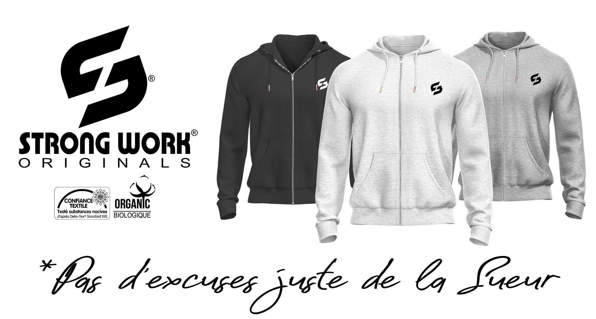 Sweat Shirt à capuche Strong Work New Classic pour Homme