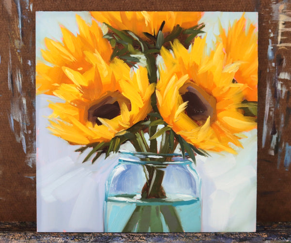 Sunflowers II - 6x6