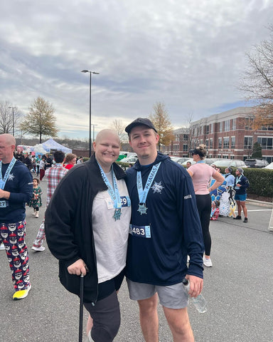 Taylor Hosey and Fiance at Pajamas All Day 5K