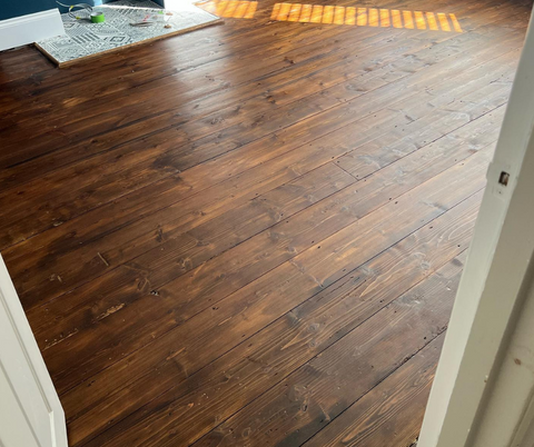 Morrells reactive stain on pine floor Wood Floor Sanding/Restoration Ultimate Floor Care
