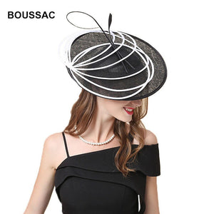 black wedding fascinators