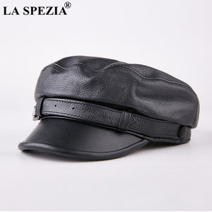 military cap leather