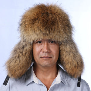 mens aviator hat fur