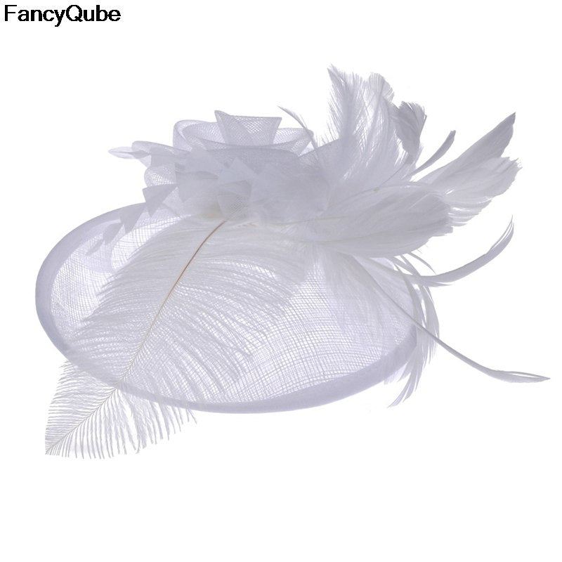 New Spring And Summer Ostrich Feather Party Hat Bridal Dinner Hat