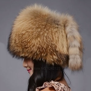 womens fox fur hat