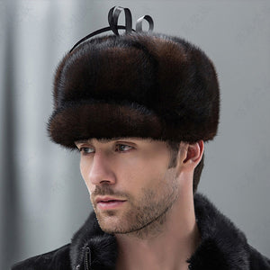 mens mink fur hat