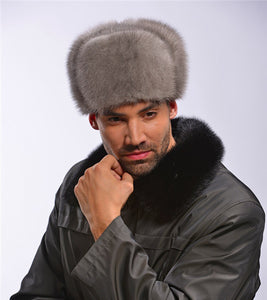 Russia Men Whole Mink Fur Hat Winter 