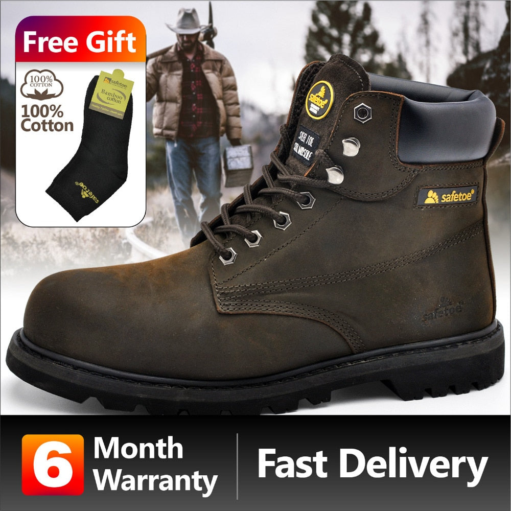 external steel toe cap boots