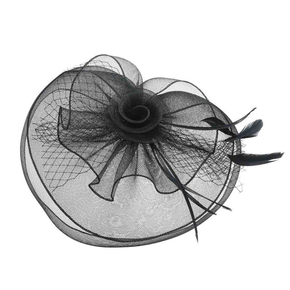 black wedding fascinators